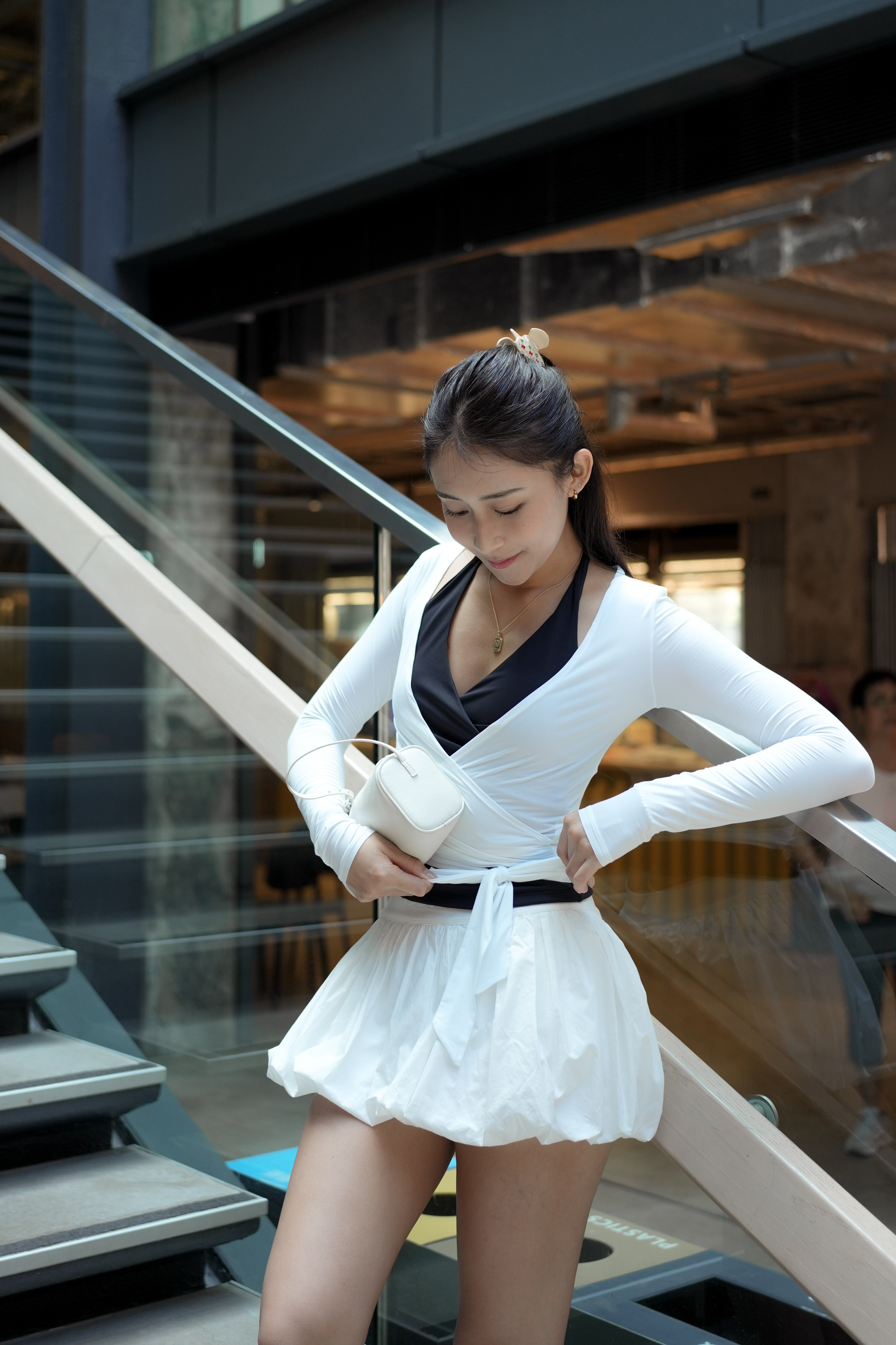 DOLLY Wrap Top in White