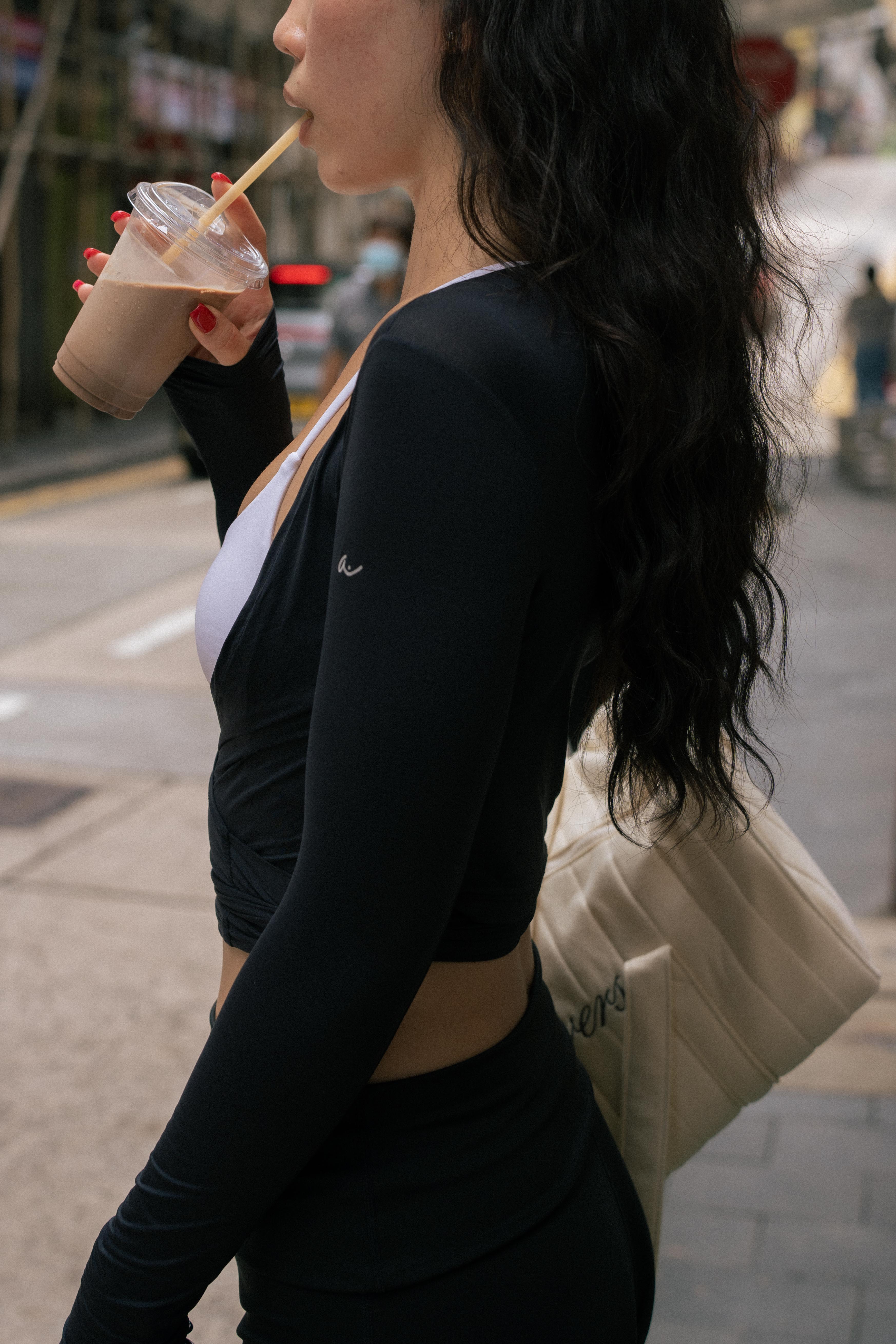 DOLLY Wrap Top in Black