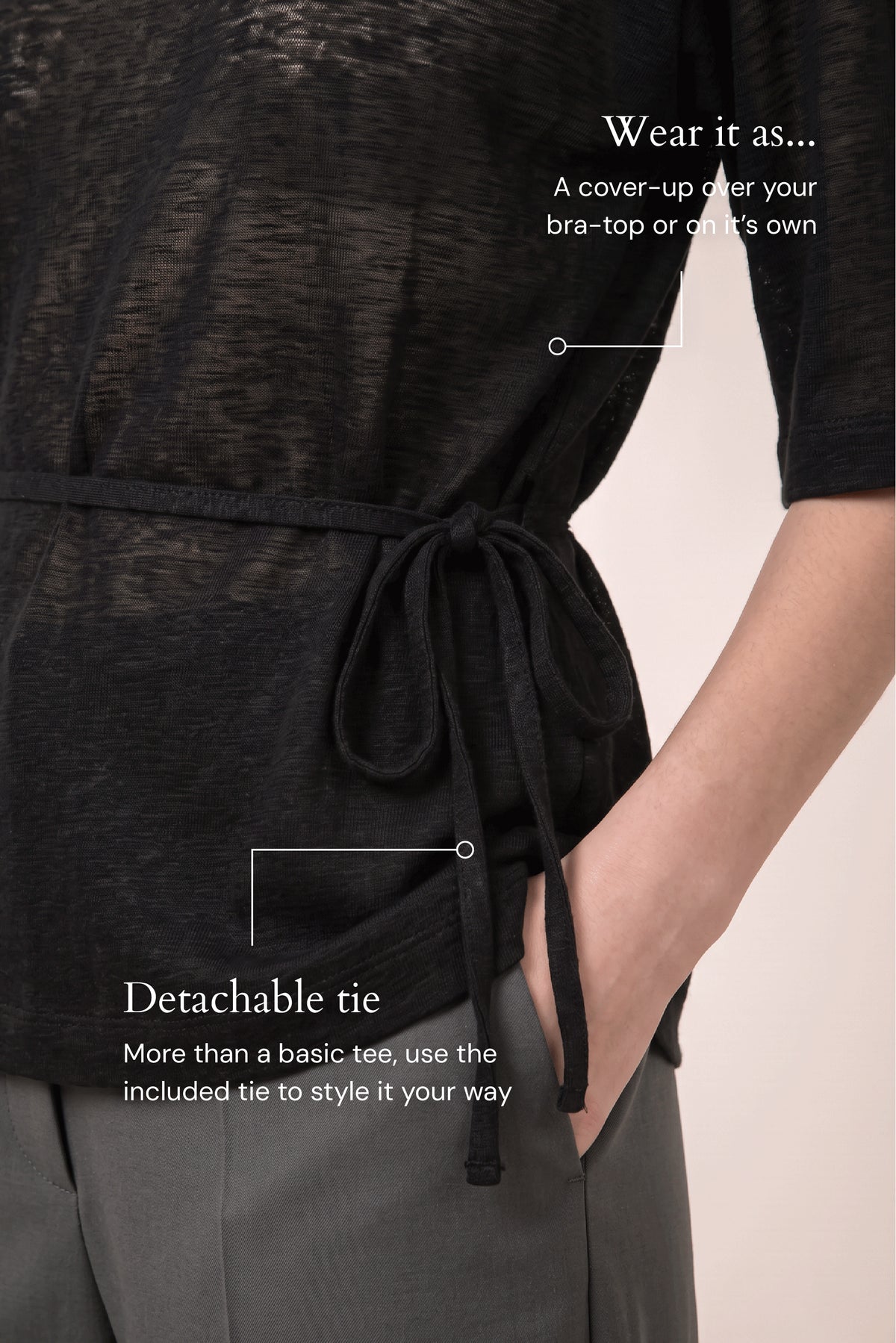 KAE Merino Top in Black