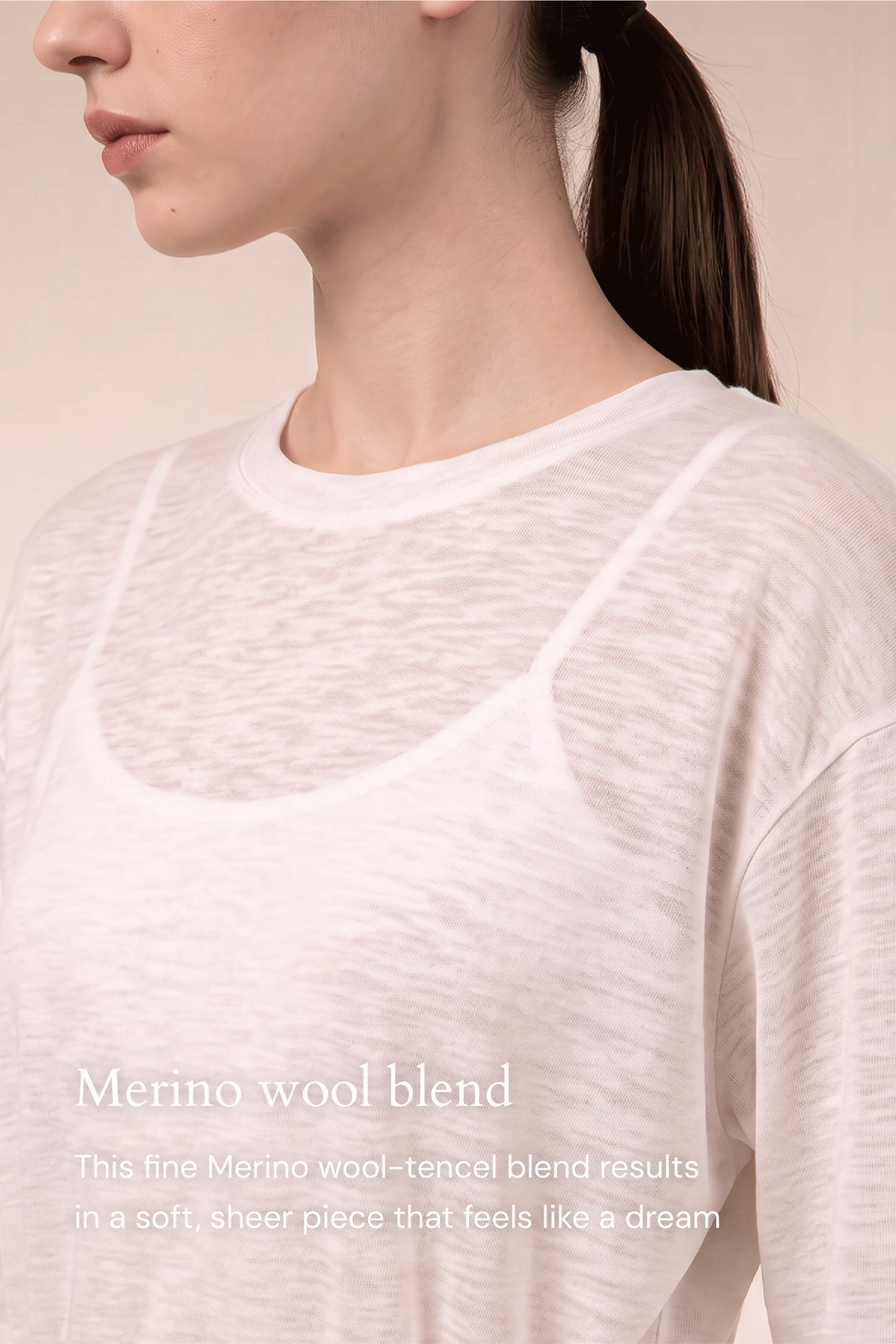 KAE Merino Top in White