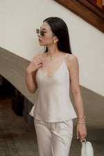 TW Satin Top in Cream