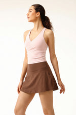 AURA High-rise Skirt In Mocha