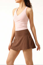 AURA High-rise Skirt In Mocha