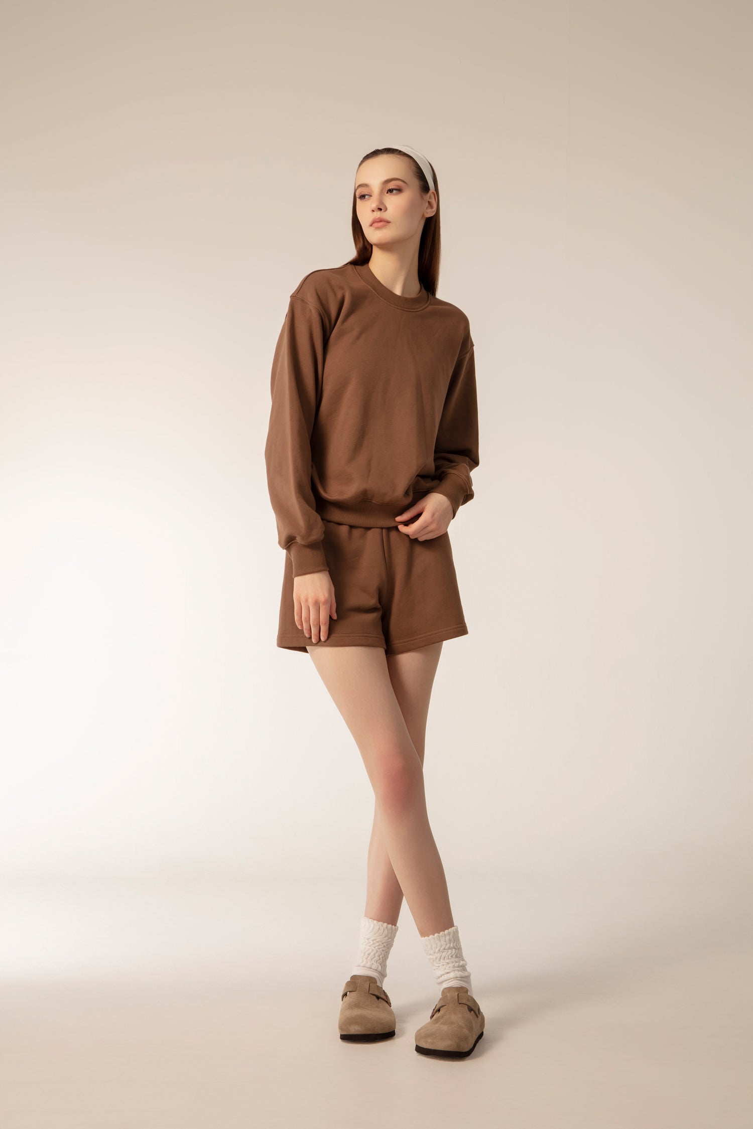 CUSHY Sweats Shorts - Mocha