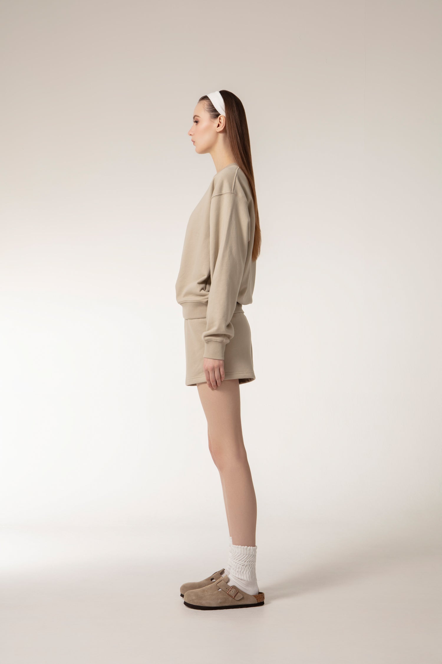 CUSHY Sweats Shorts - Taupe