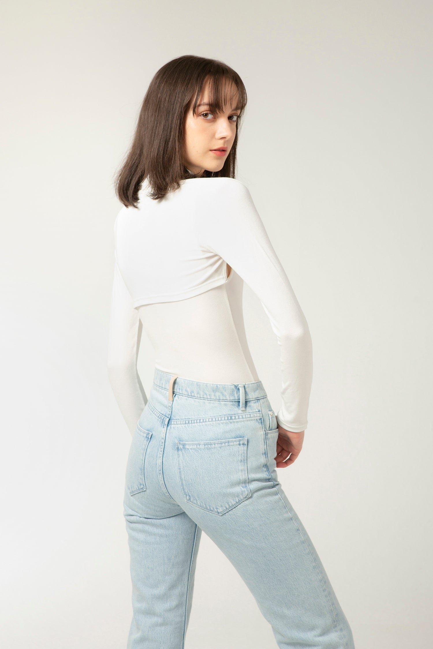 LUV Cardigan - White (Cropped)