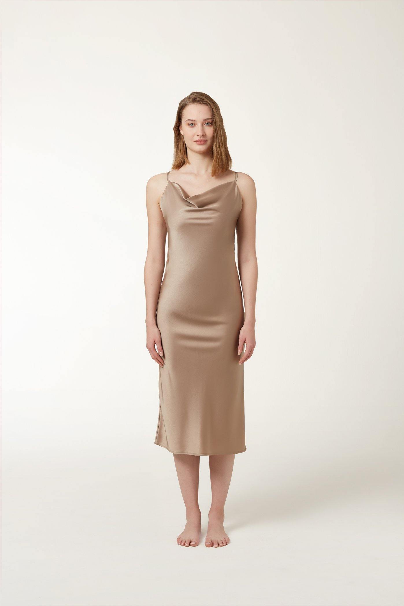 PAIGE Dress - Taupe - ANNIBODY