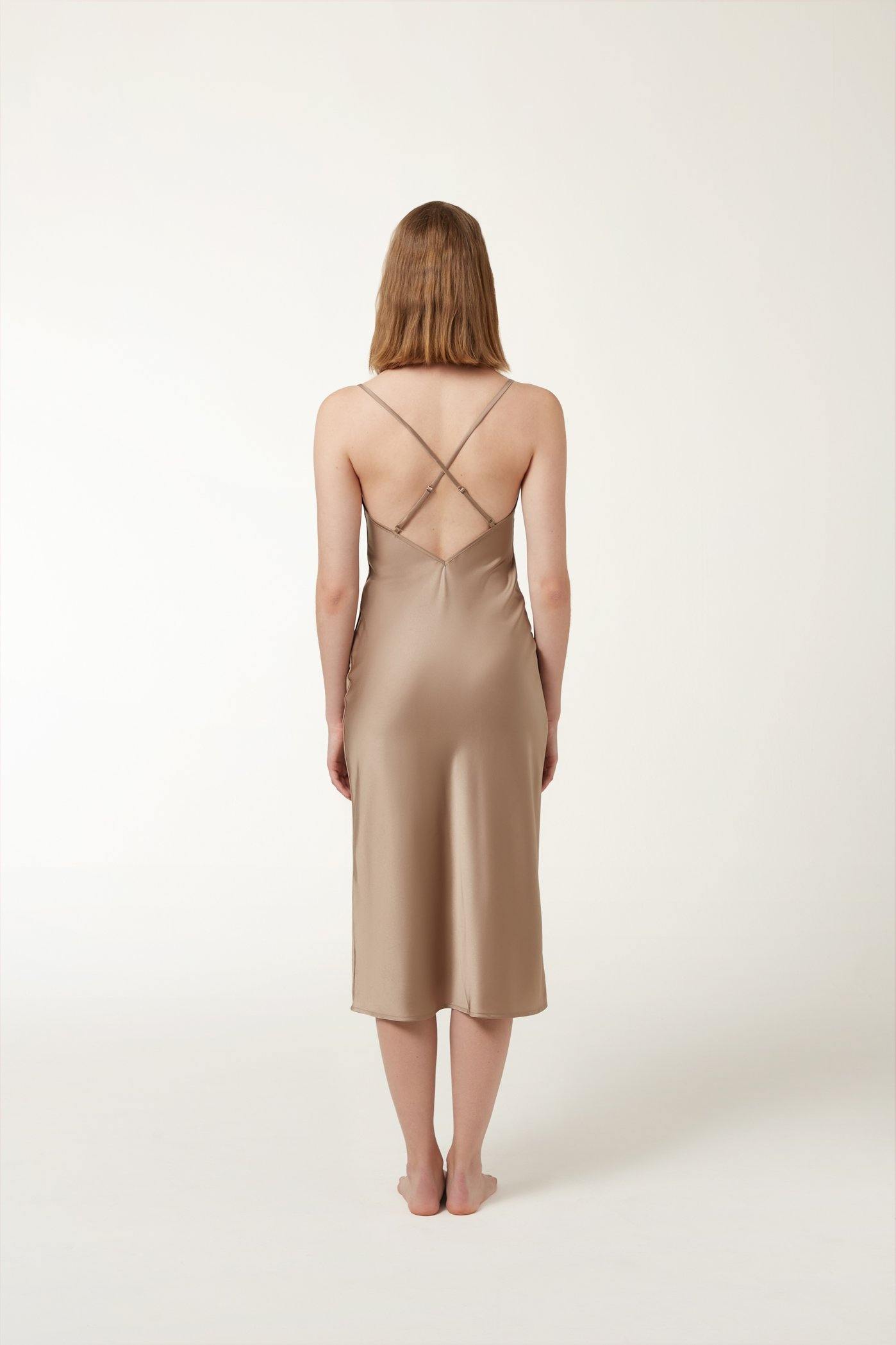 PAIGE Dress - Taupe - ANNIBODY