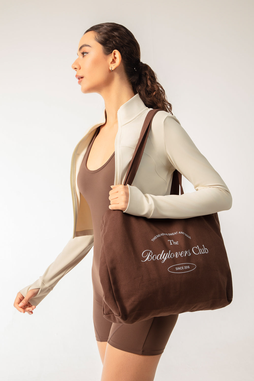 Bodylovers Club Tote Bag in Mocha