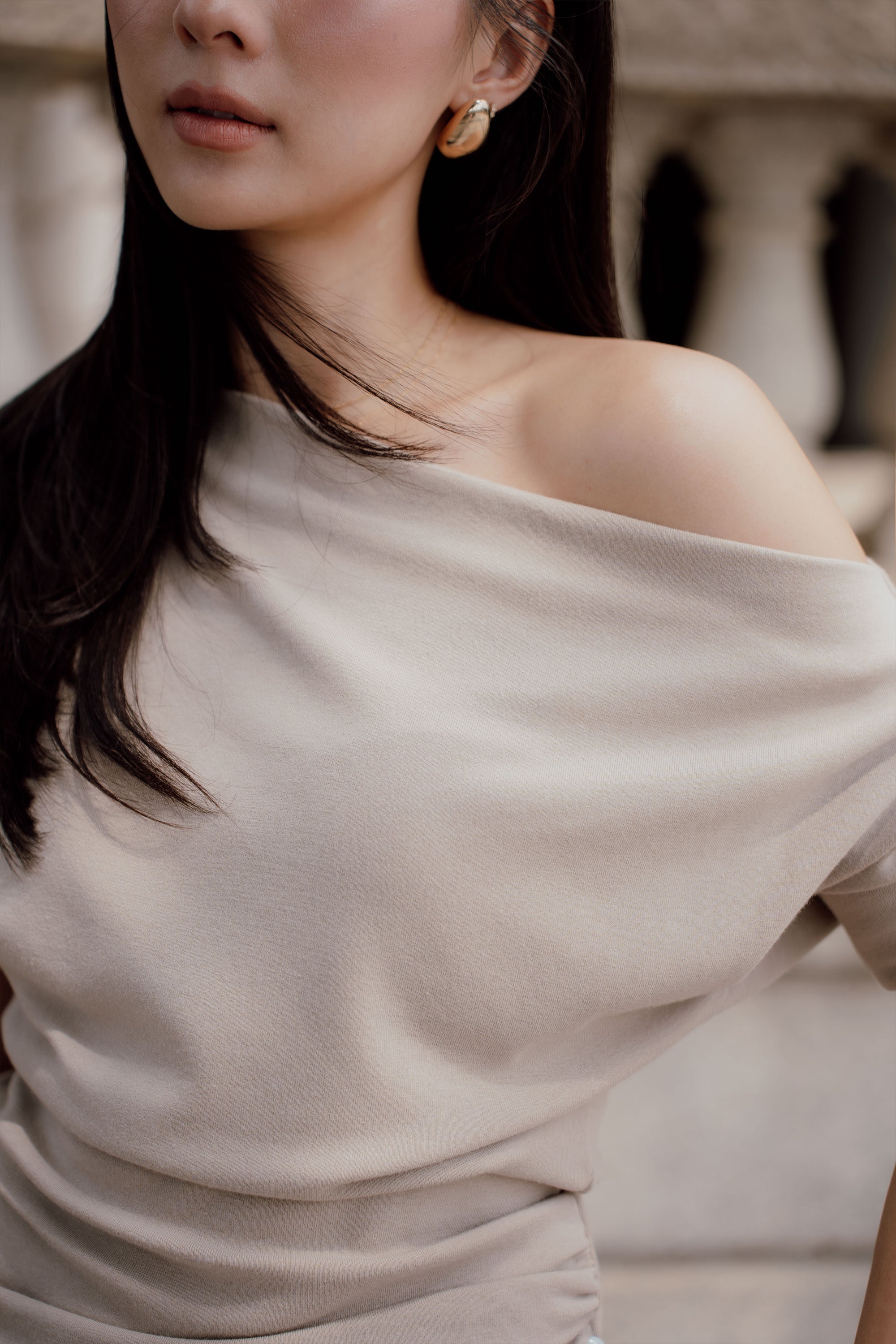 TW Asymmetric Top in Khaki