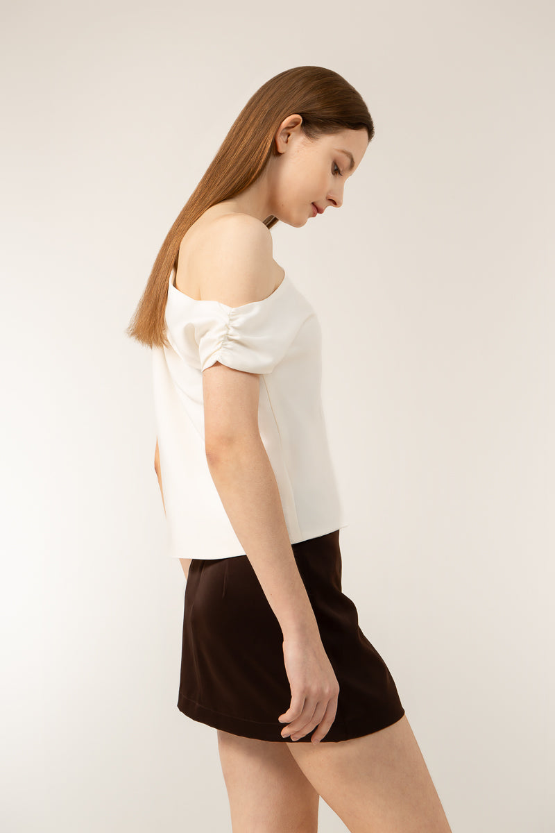 PAIGE Mini Skirt In Brown