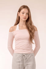 BELLA Off Shoulder Top In Pink