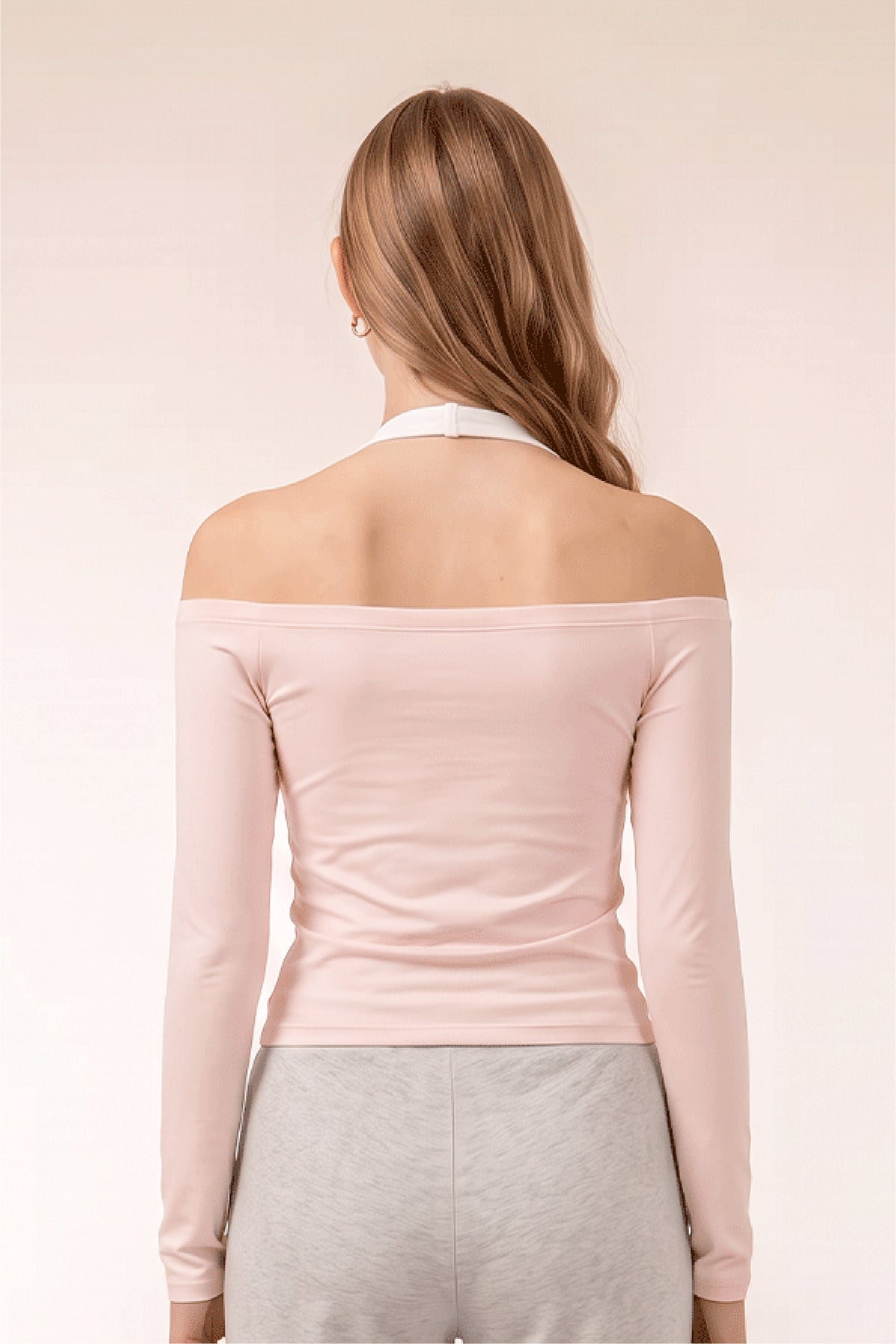 BELLA Off Shoulder Top In Pink