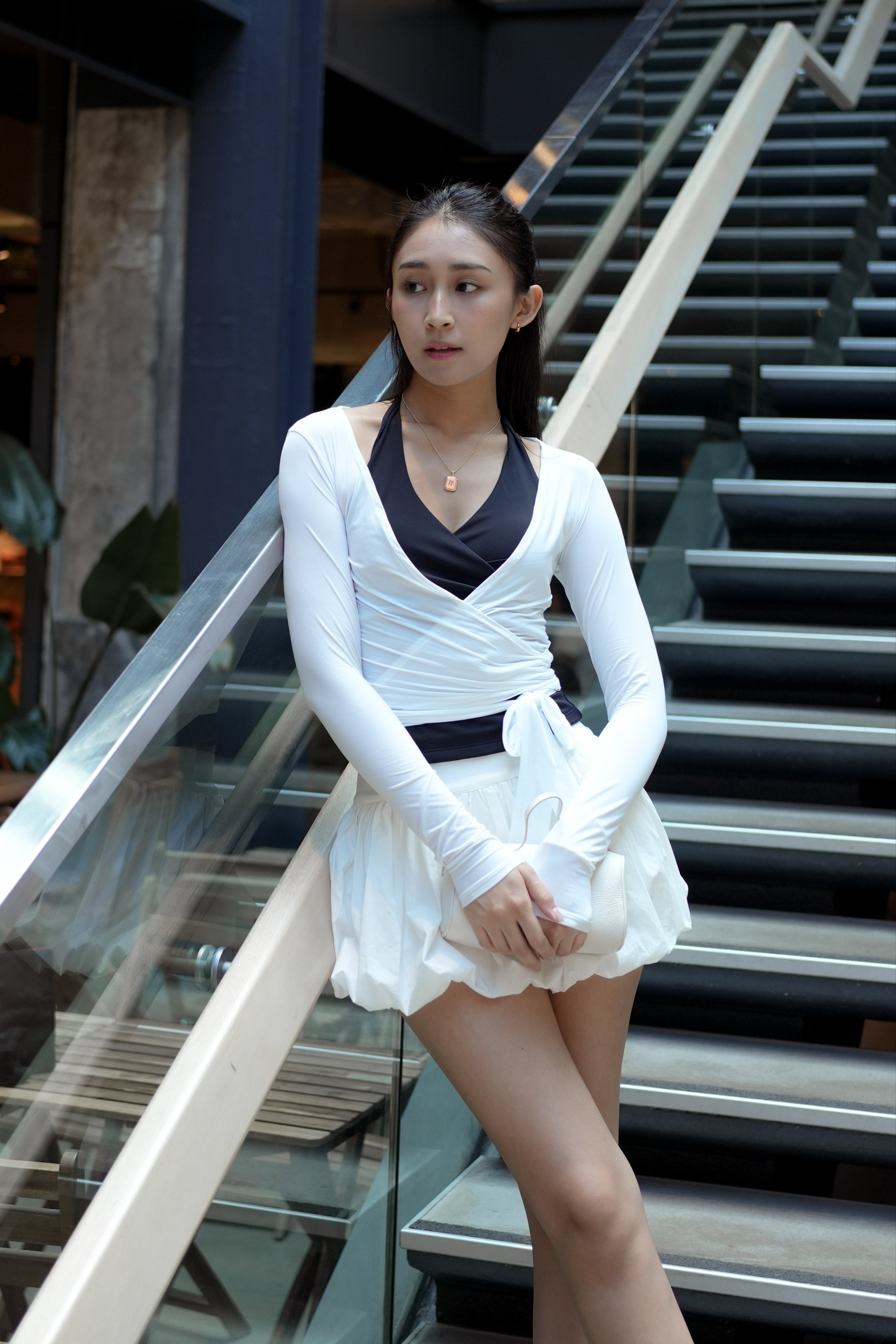 DOLLY Wrap Top in White