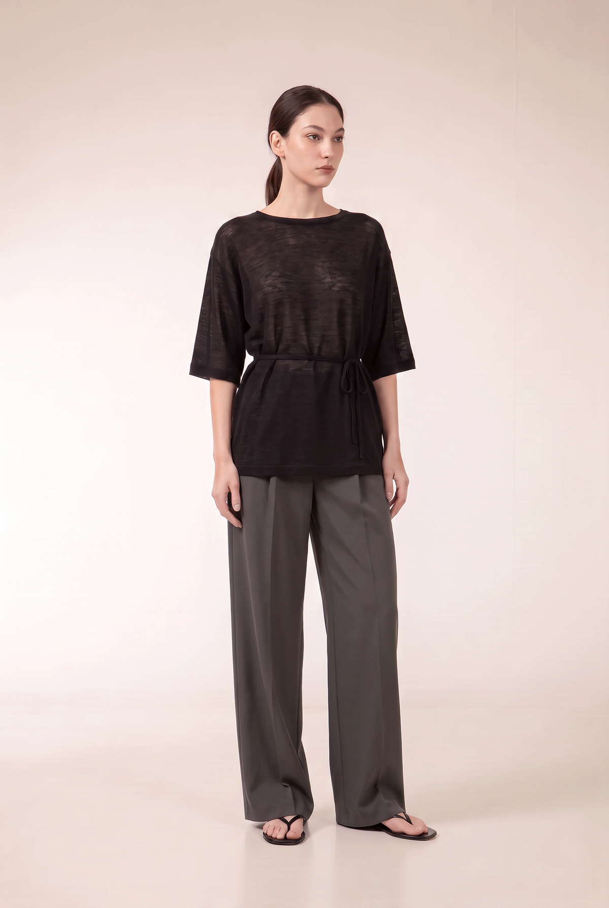 KAE Merino Top in Black