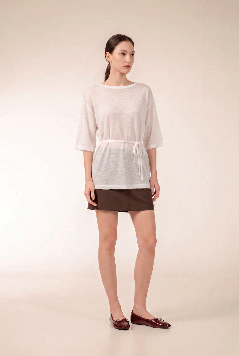 KAE Merino Top in White