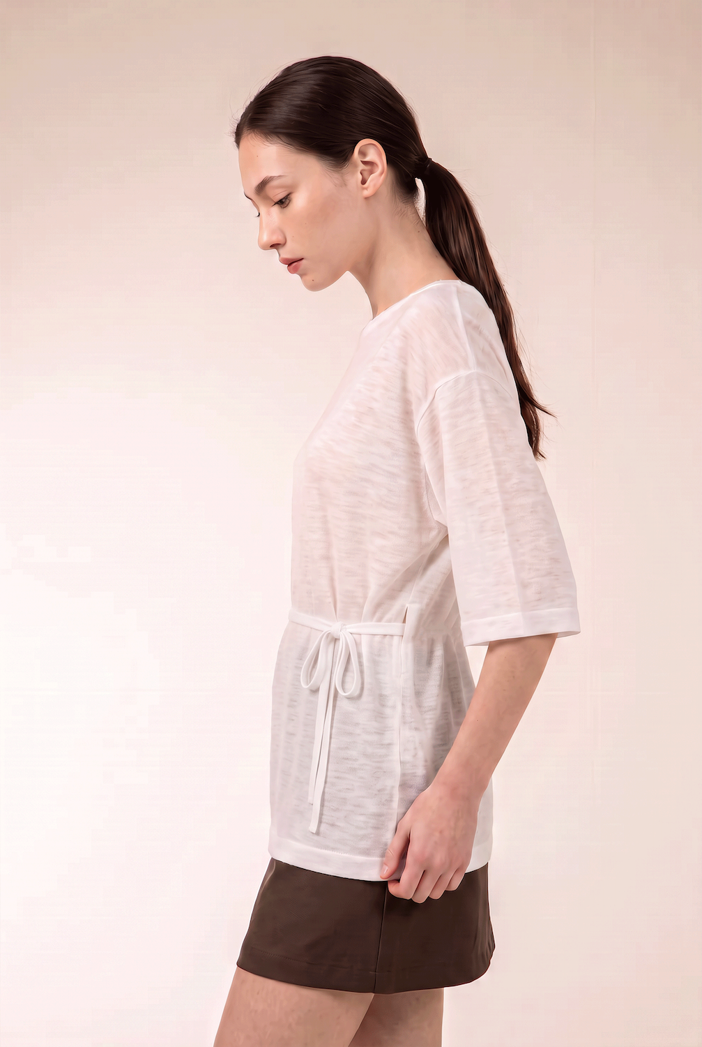KAE Merino Top in White