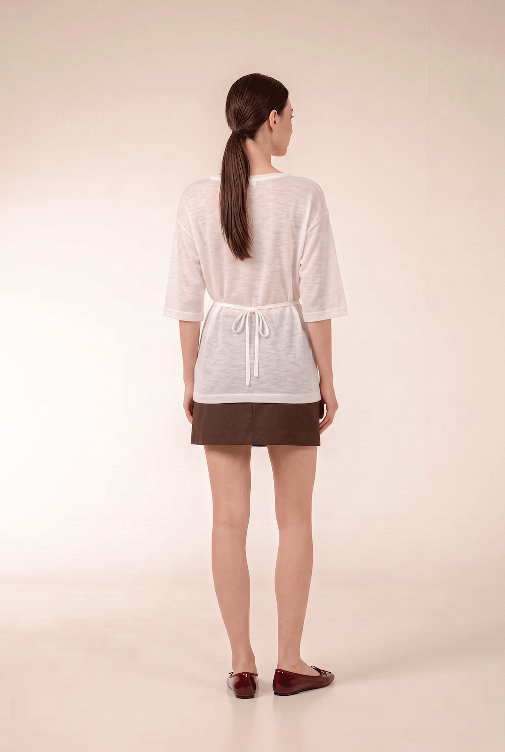KAE Merino Top in White
