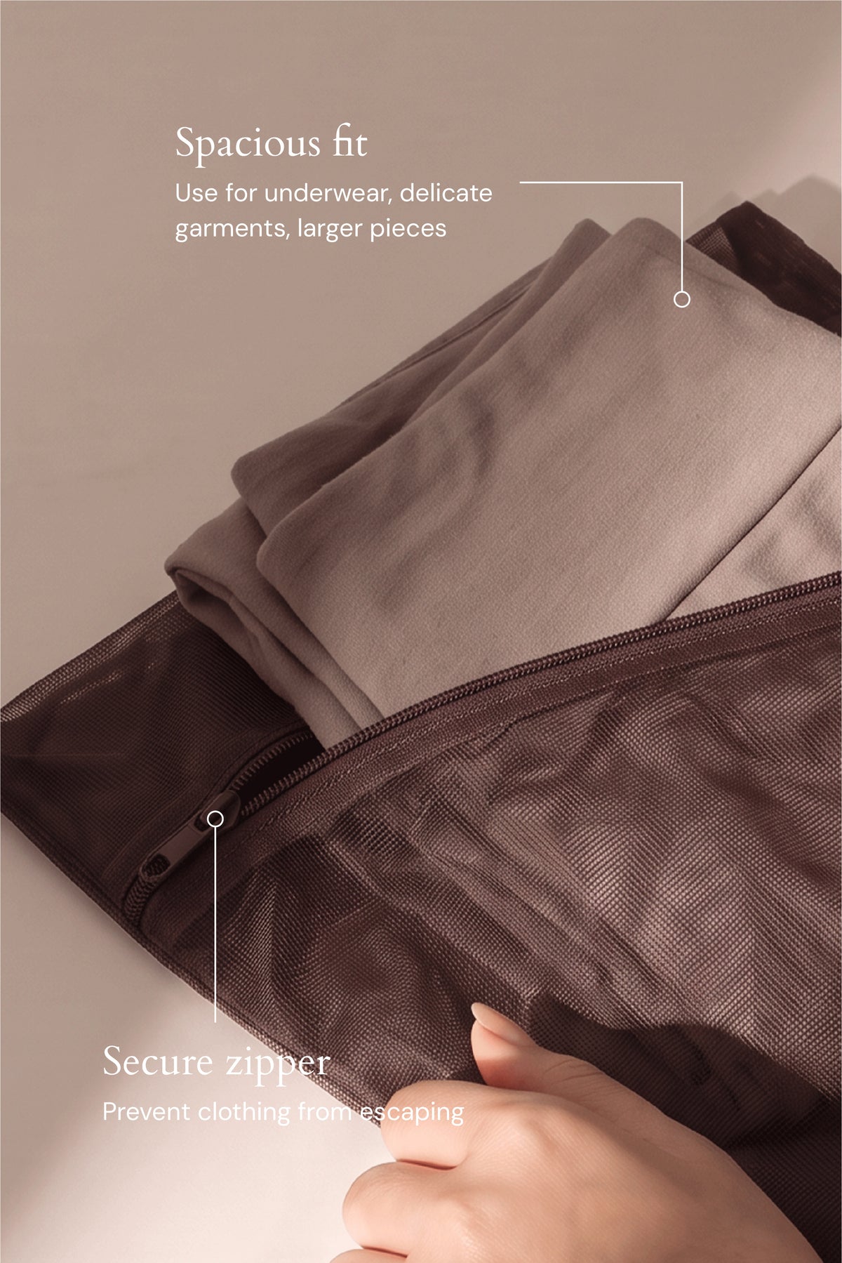 Laundry Mesh Bag In Mocha