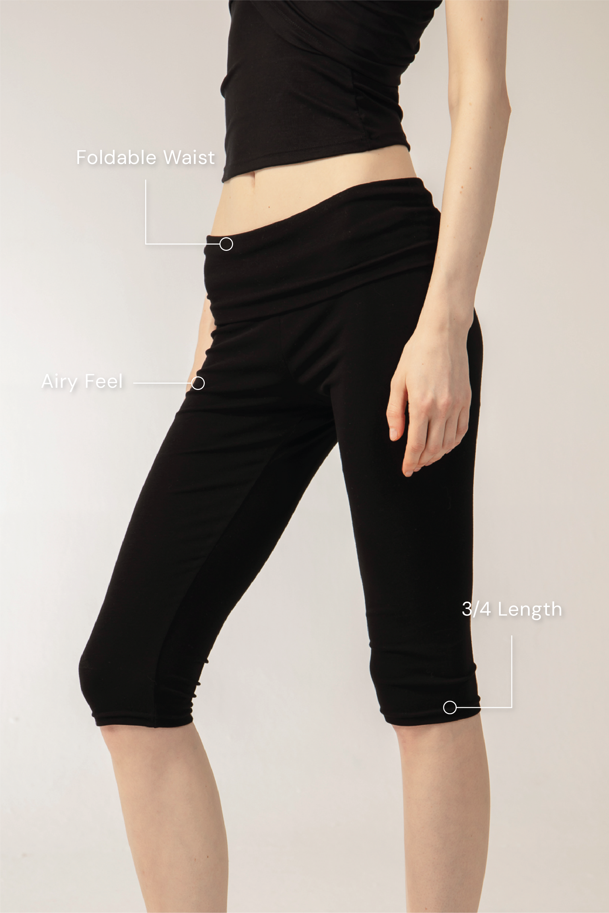 ELLA Capri in Black