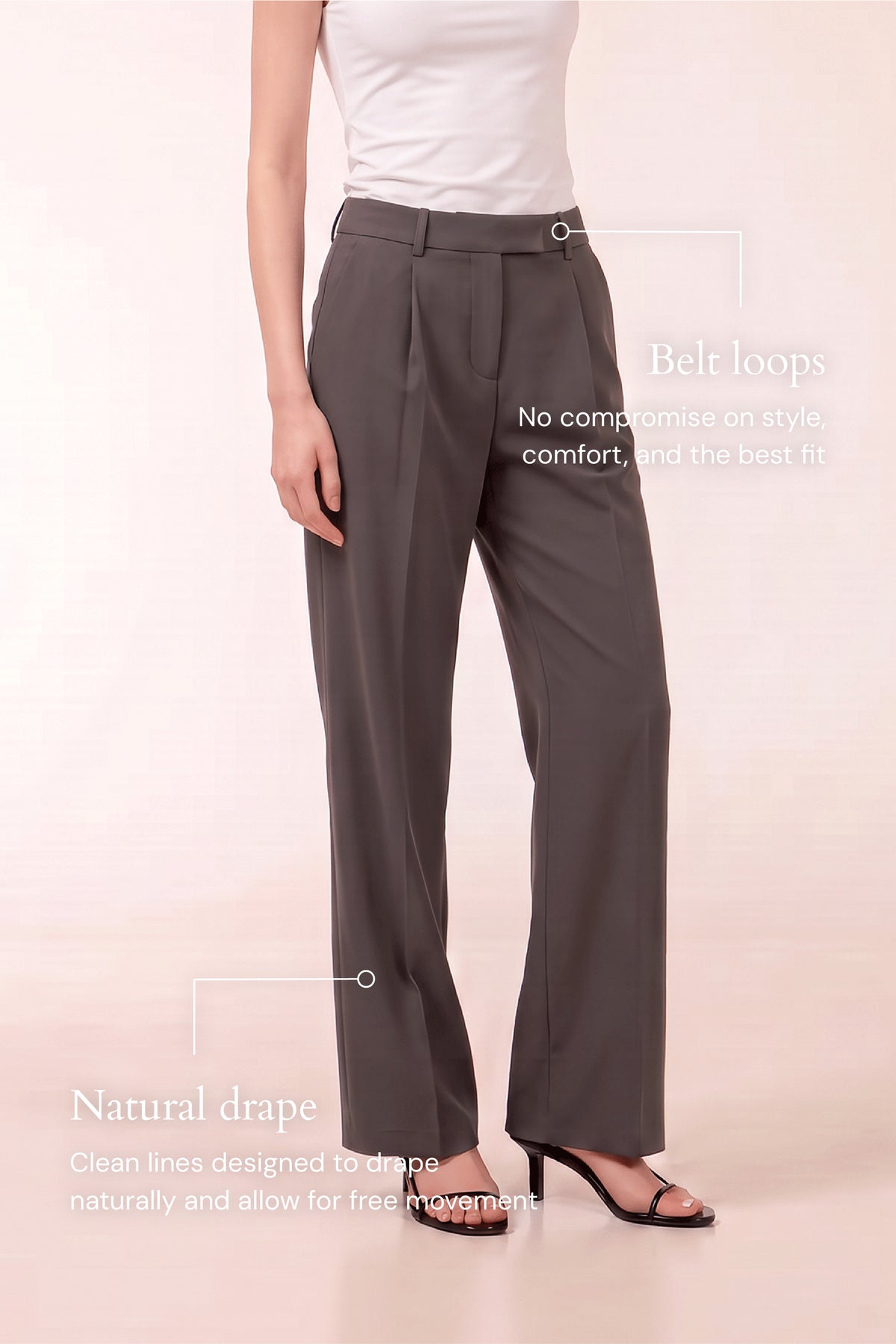 ALEXA Pants In Charcoal