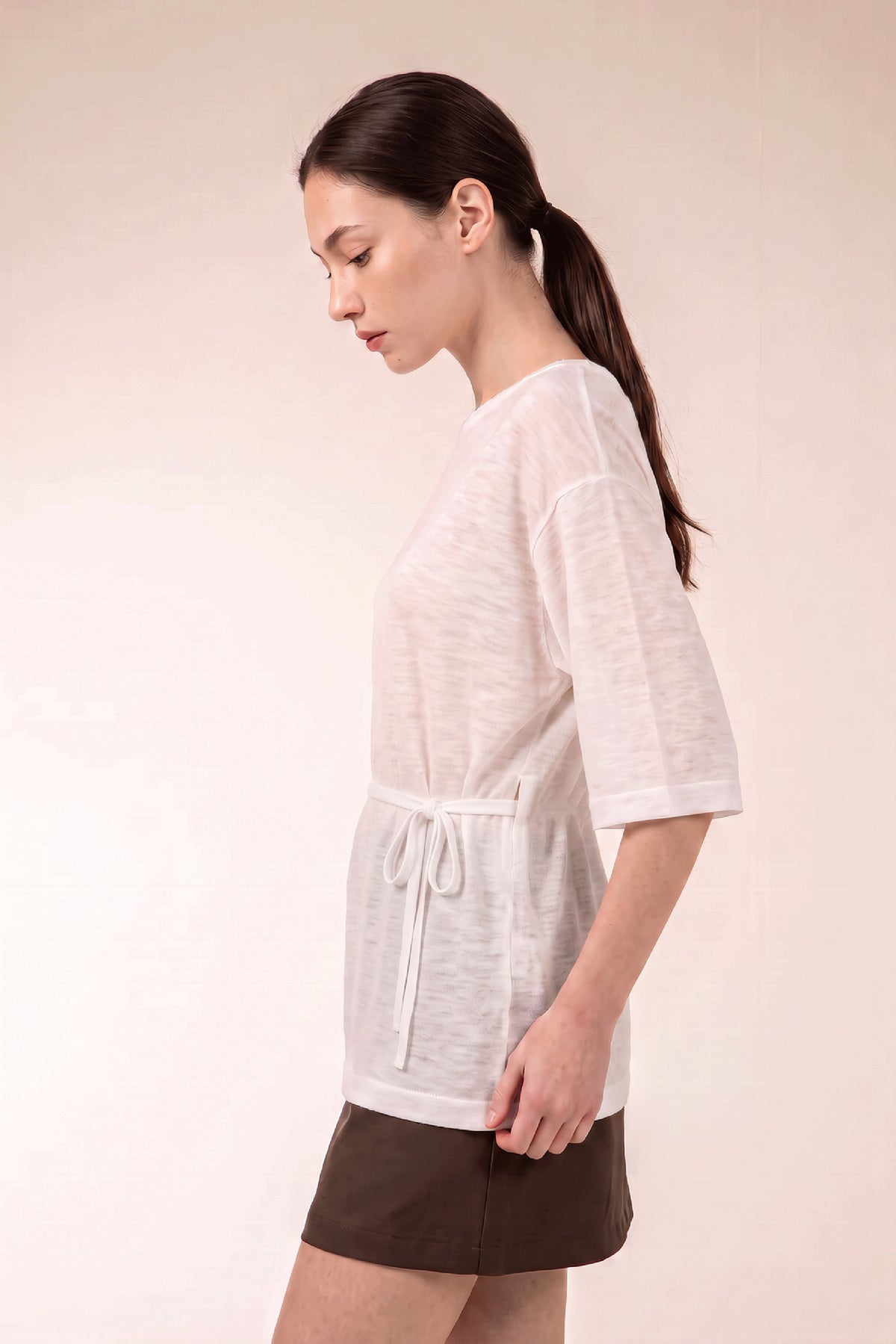 KAE Merino Top in White
