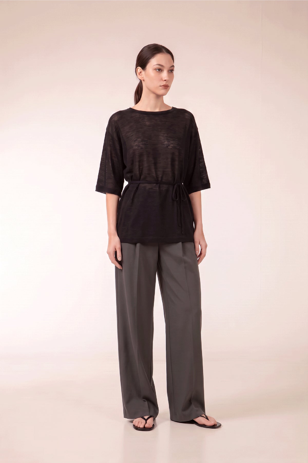 KAE Merino Top in Black