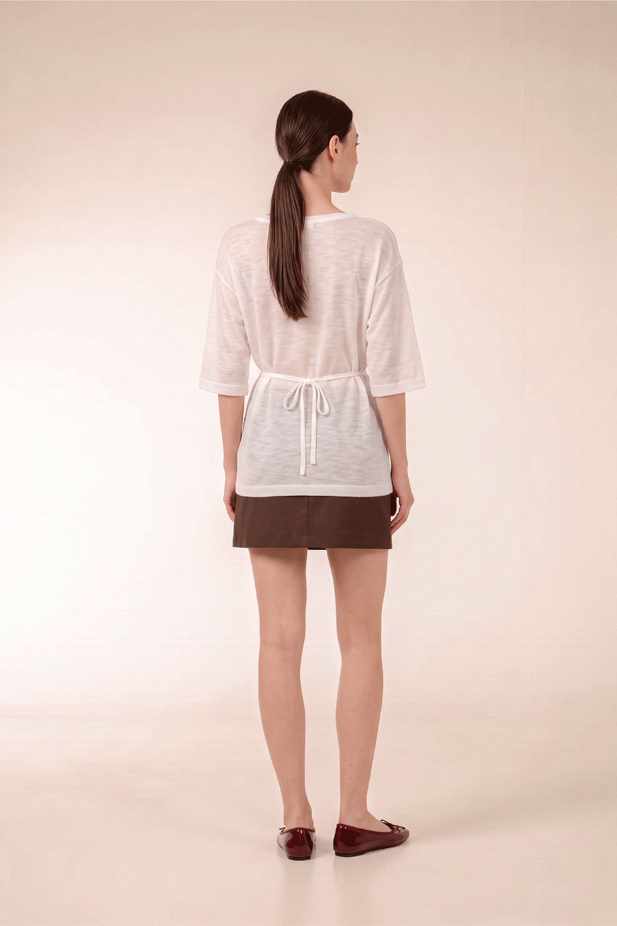 KAE Merino Top in White