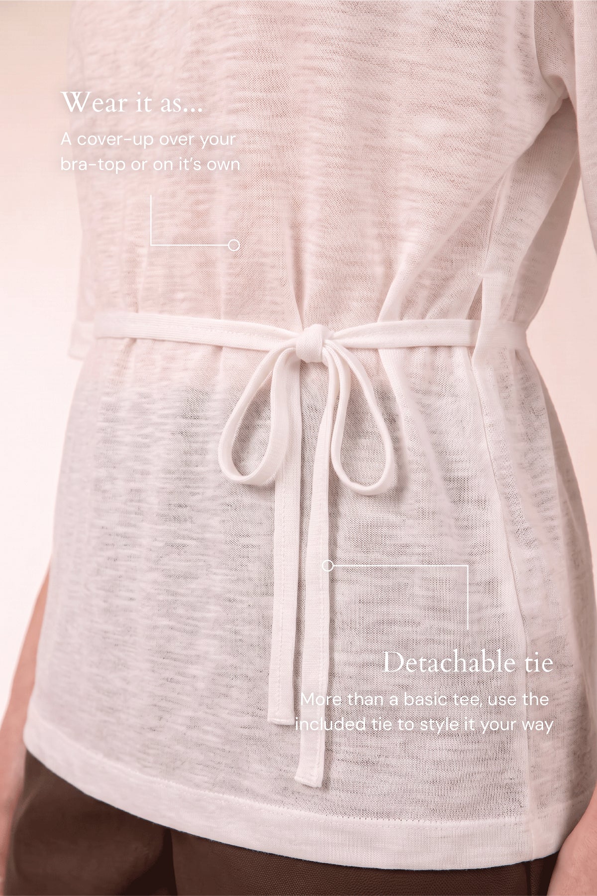 KAE Merino Top in White