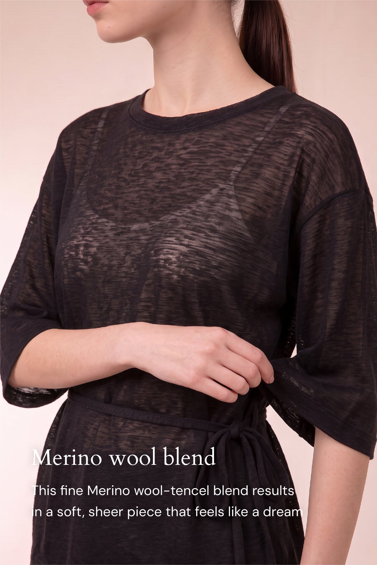 KAE Merino Top in Black