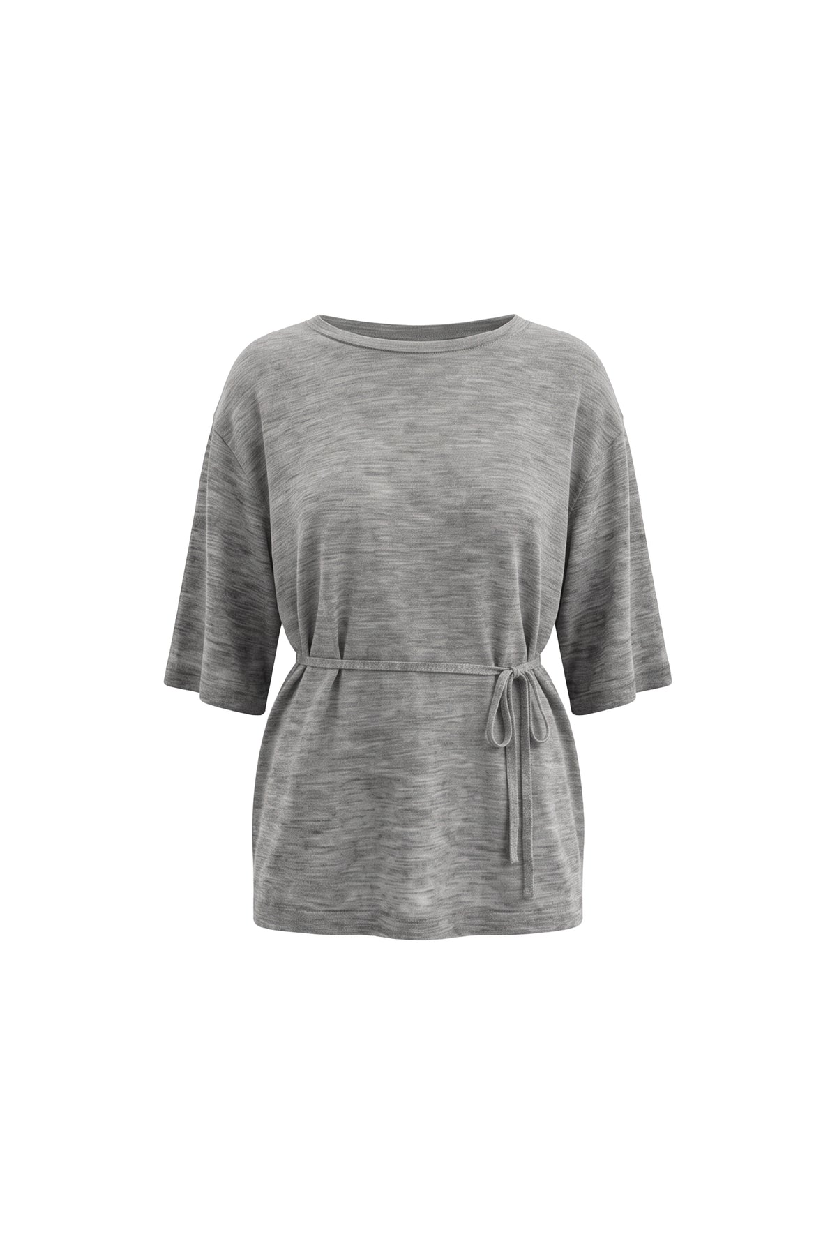 KAE Merino Top in Grey Heather