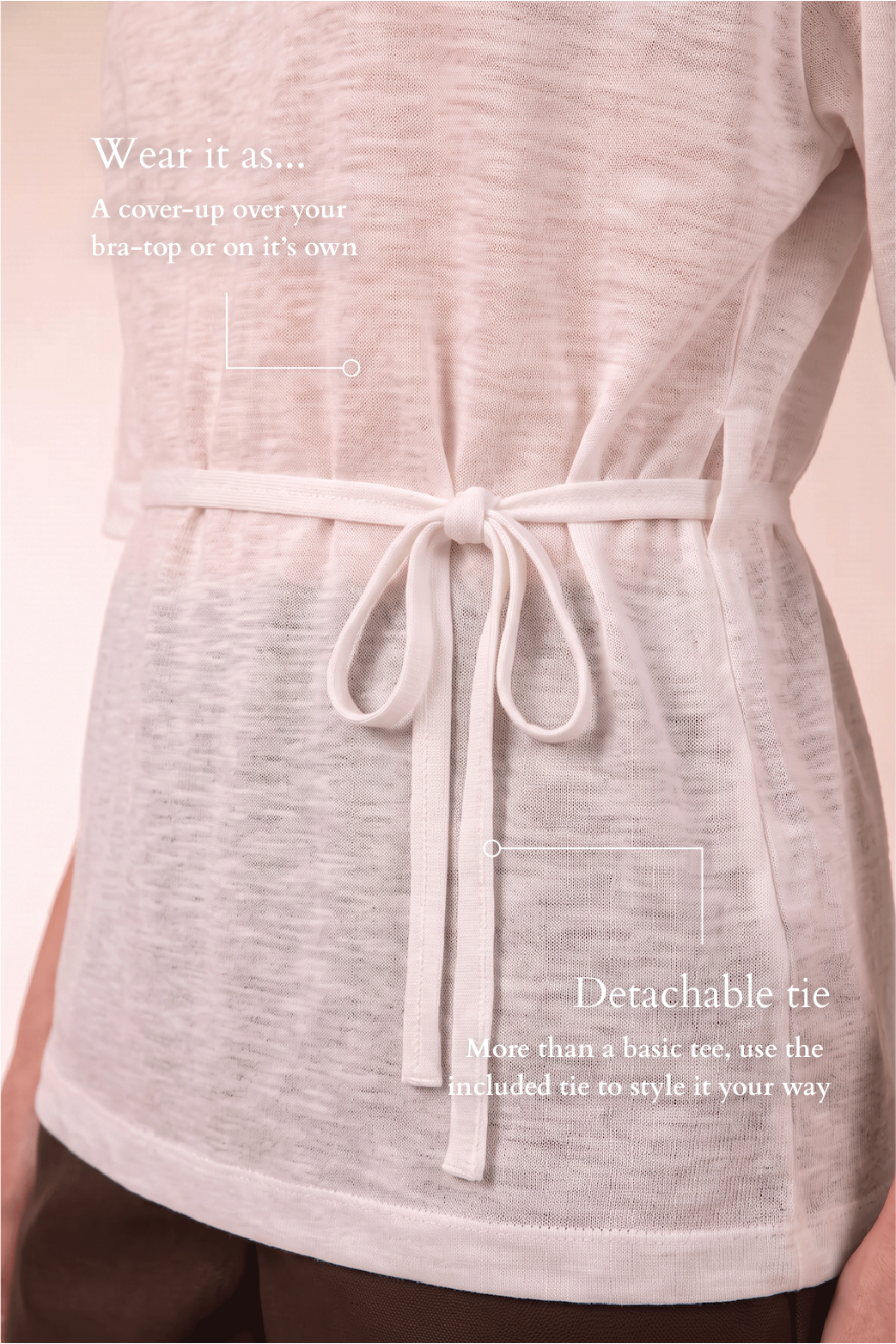 KAE Merino Top in White