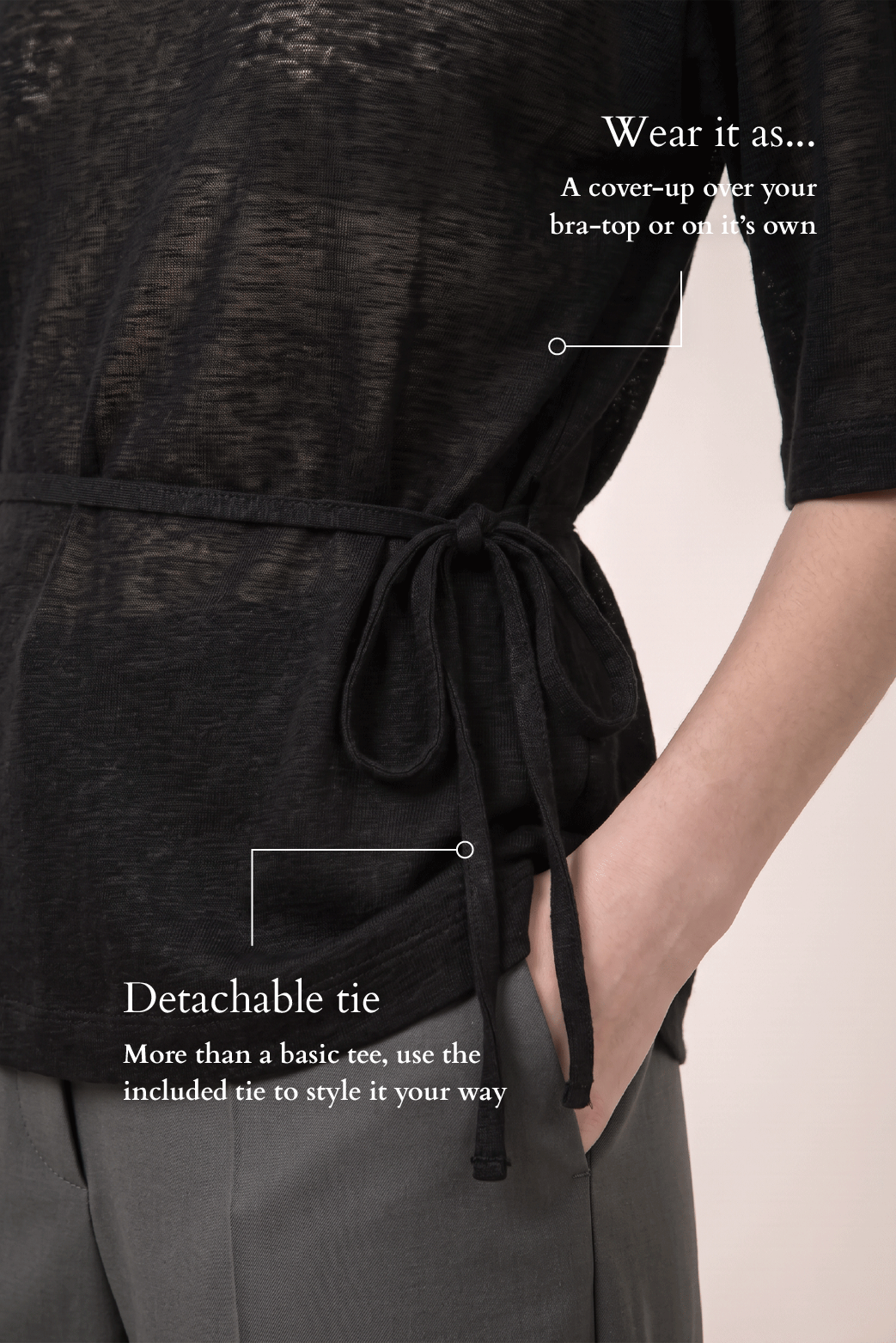 KAE Merino Top in Black