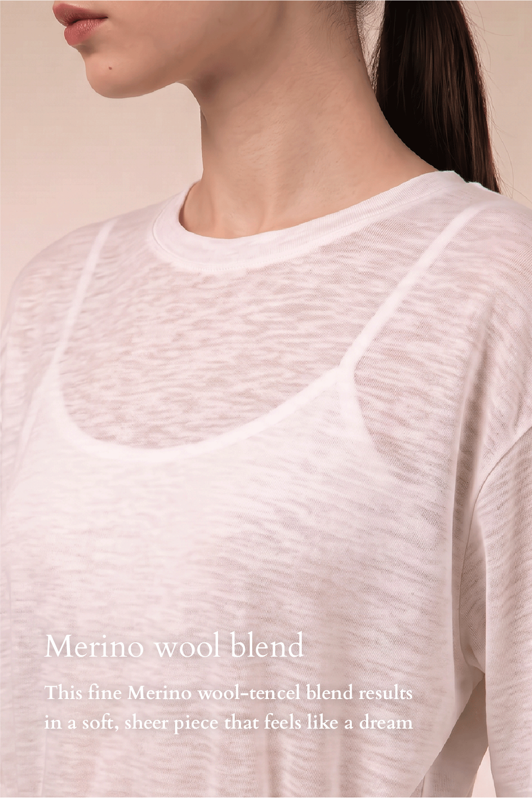 KAE Merino Top in White