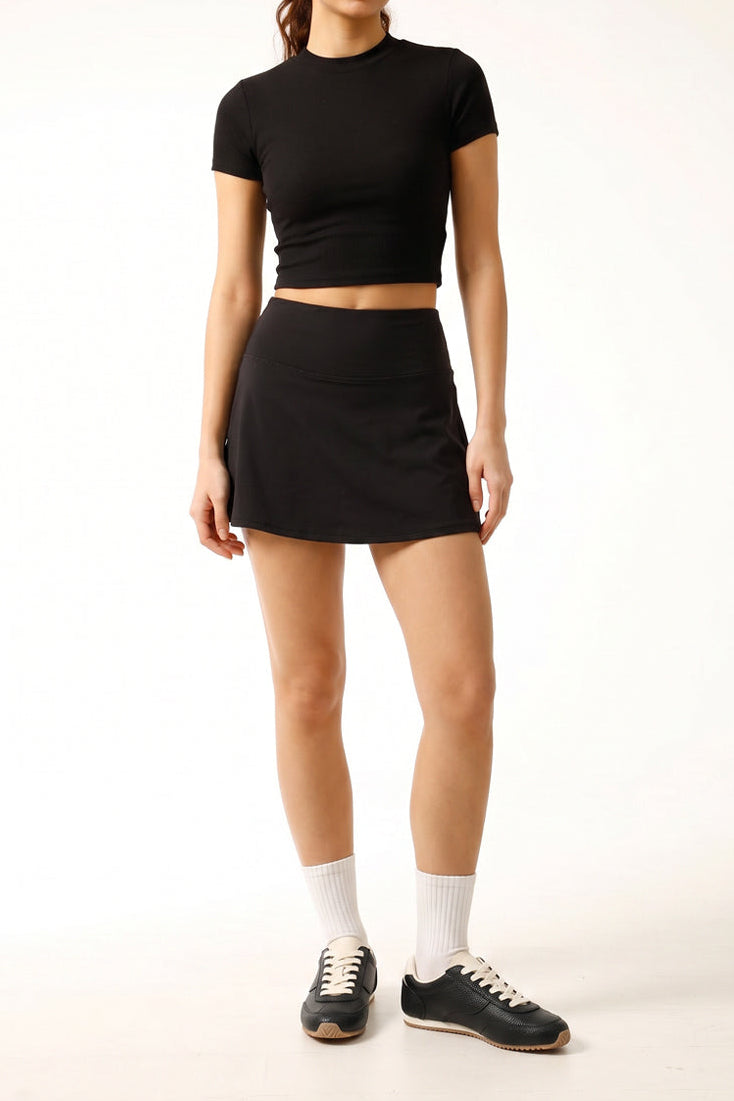 AURA High-rise Skirt In Black