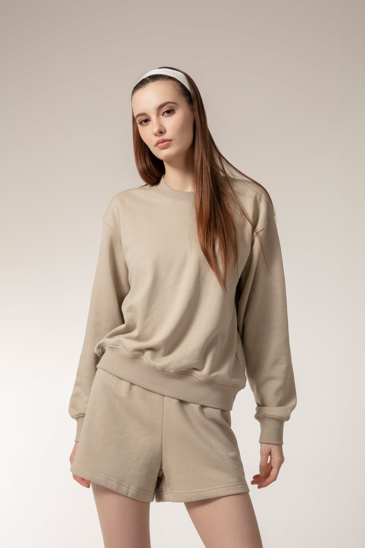 CUSHY Sweats Shorts - Taupe