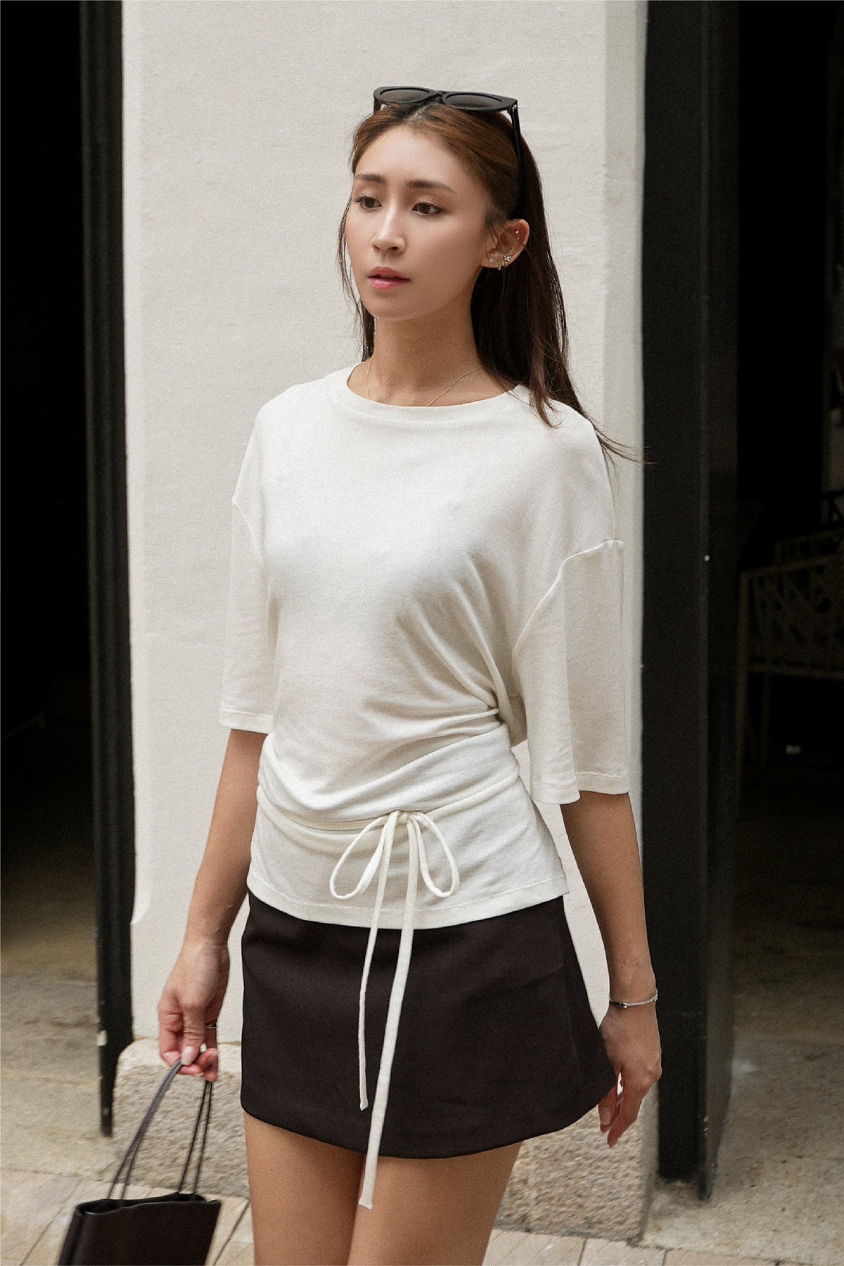 KAE Merino Top in White