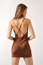 PAIGE Mini Dress - Mocha - ANNIBODY