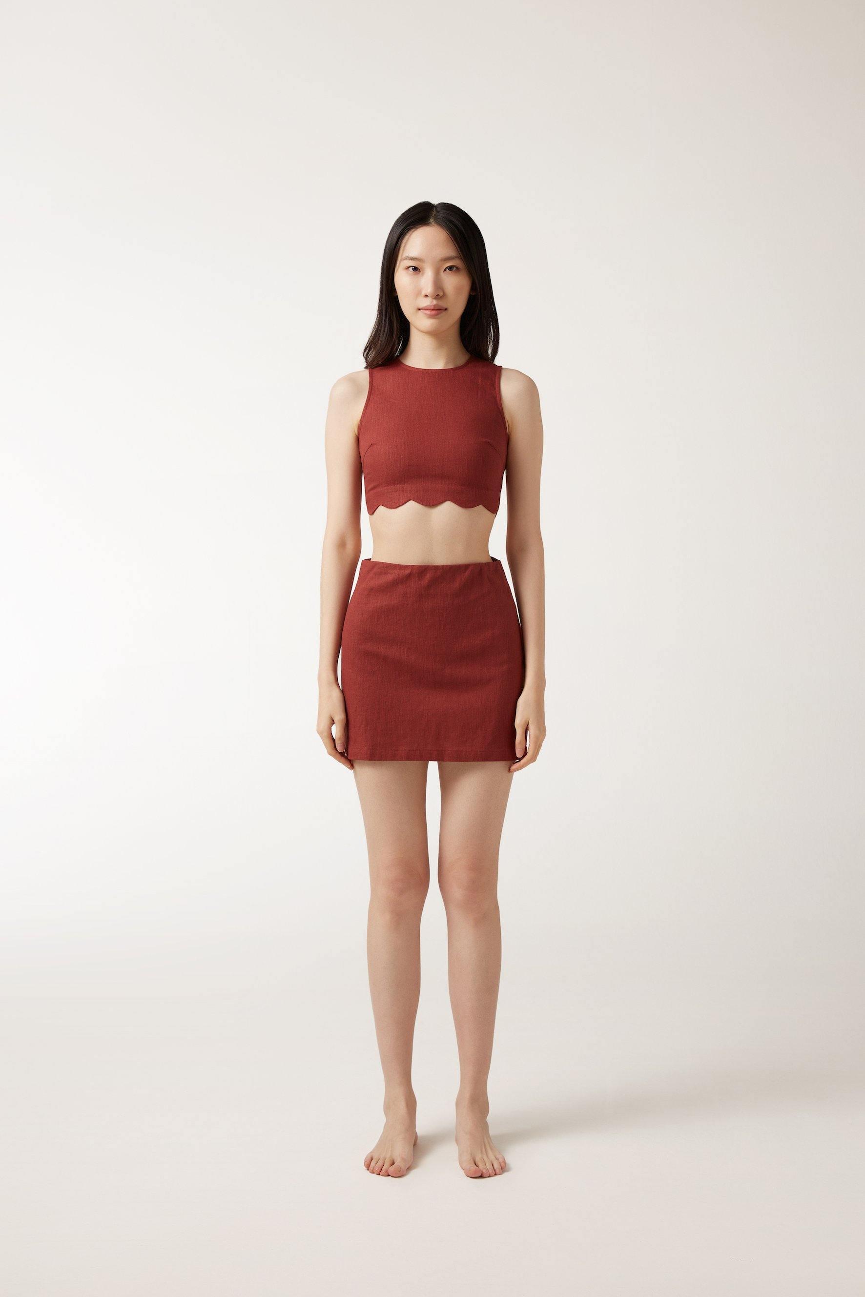 SOPHIE Skirt - Maroon - ANNIBODY