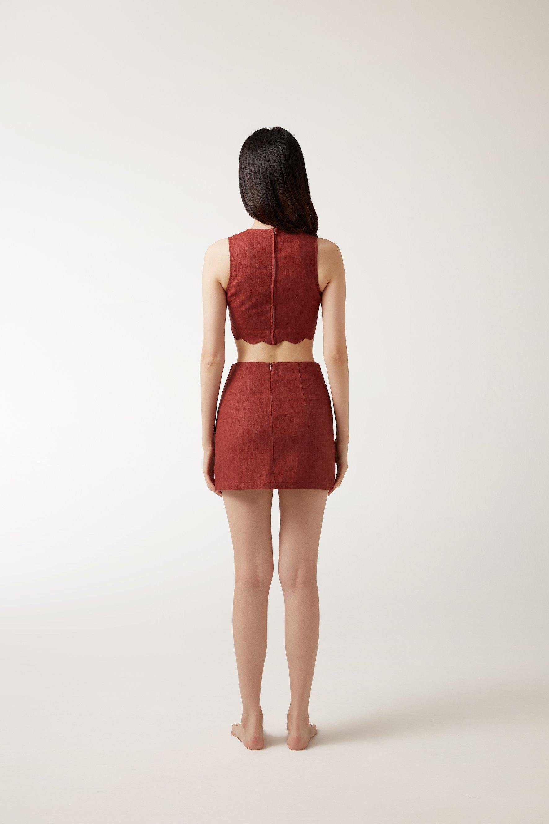 SOPHIE Skirt - Maroon - ANNIBODY