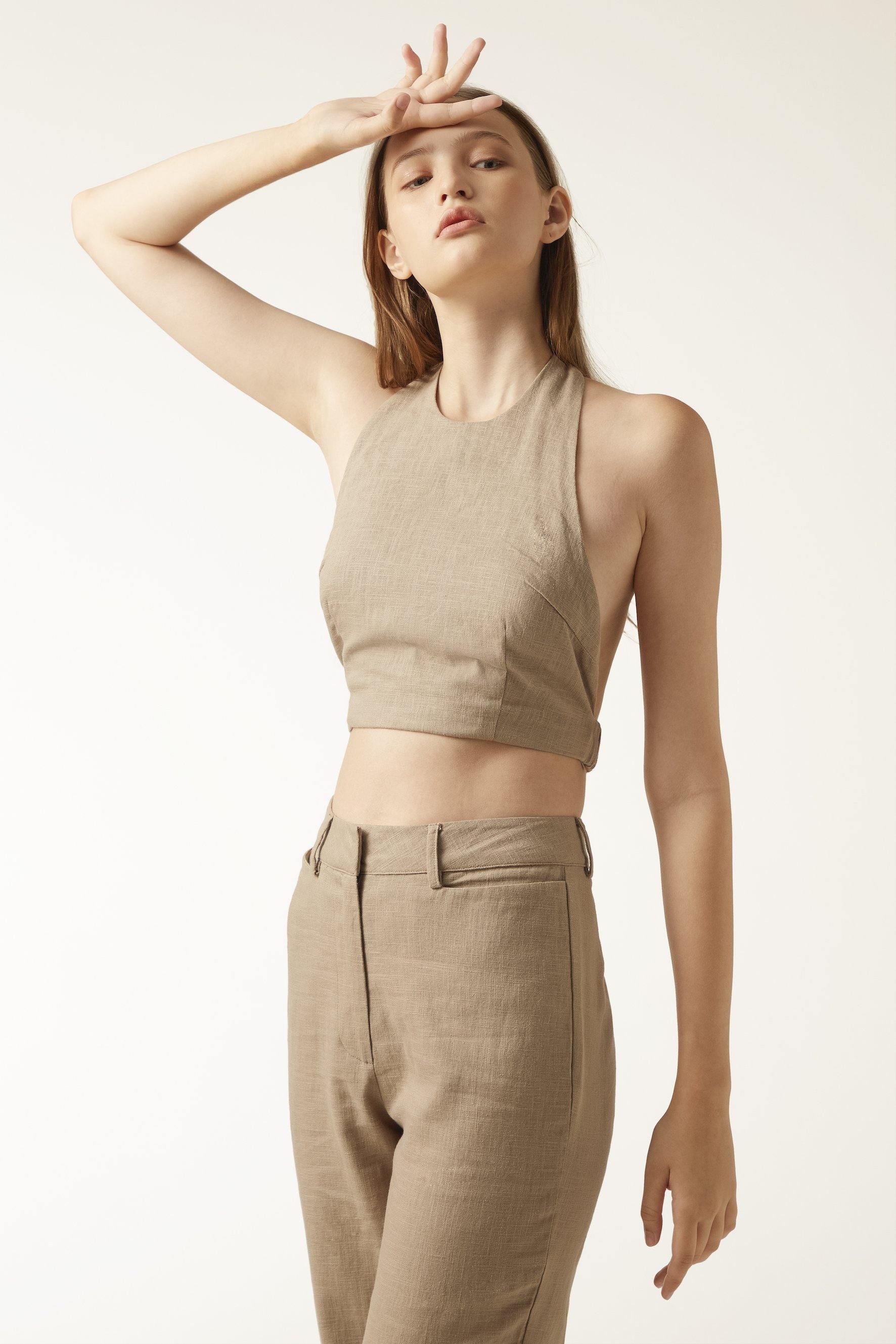 REINA Pants - Taupe - ANNIBODY