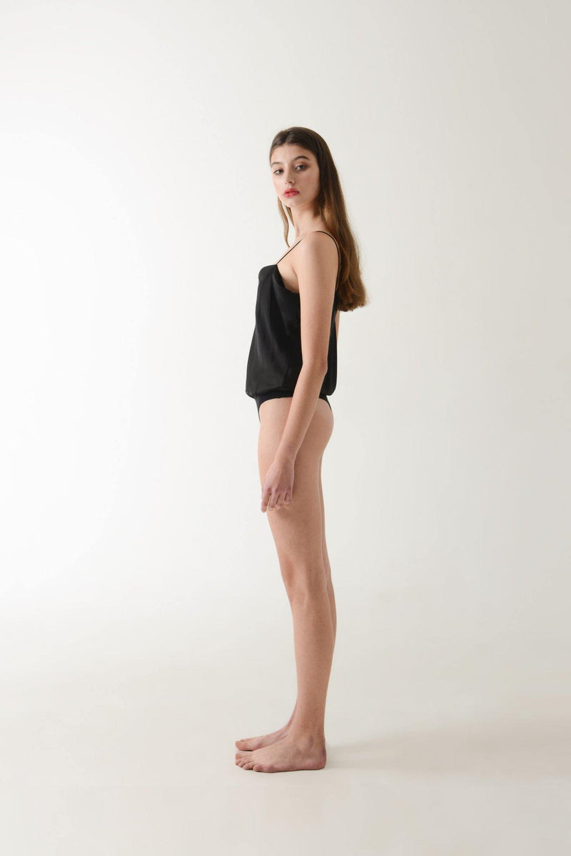 Stefanie - Seamless Bodysuit Thong With Spaghetti Shoulder Straps