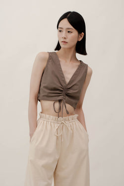 DAISY Top In Dark Taupe